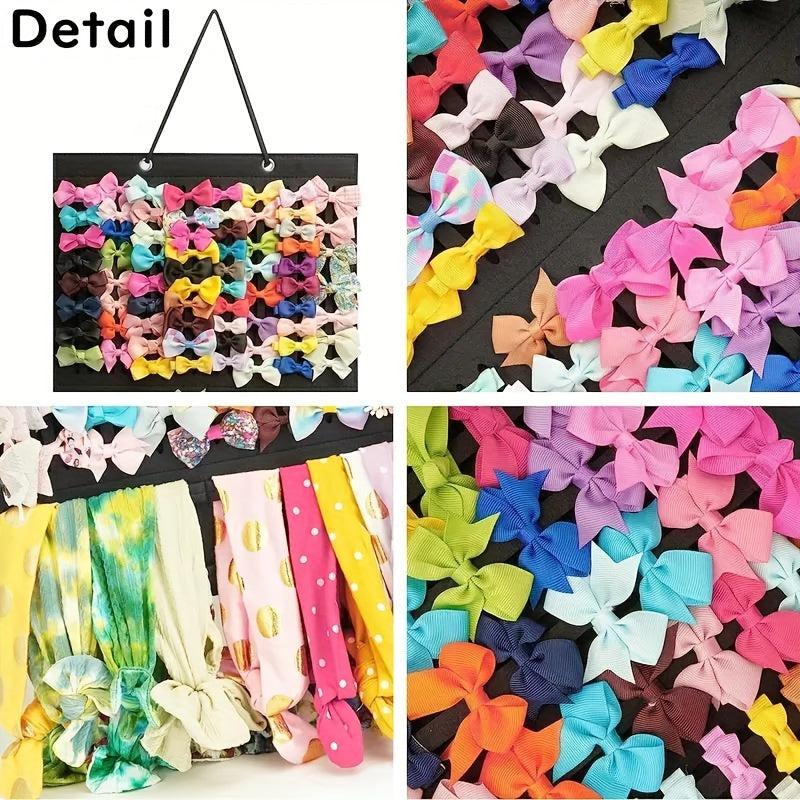 Hair Bows Organizer with 27 Ribbons