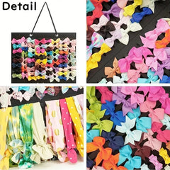 Hair Bows Organizer with 27 Ribbons