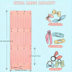 Hair Bows Organizer with 27 Ribbons