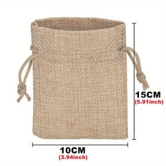 Burlap Drawstring Gift Bag Jute Wedding Favor Packaging