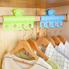 1pc Plastic Clothes Hanger Windproof Hanger Fixed Clamp Clothes Rod Large Clip