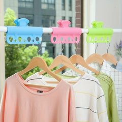 1pc Plastic Clothes Hanger Windproof Hanger Fixed Clamp Clothes Rod Large Clip