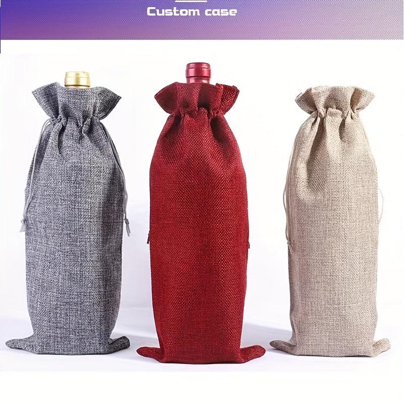 Holiday Wine Gift Bag Bundle with Candy and Jewelry Pouch