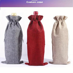Holiday Wine Gift Bag Bundle with Candy and Jewelry Pouch
