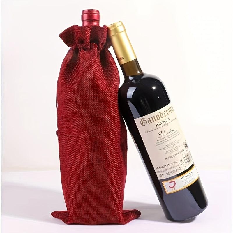 Holiday Wine Gift Bag Bundle with Candy and Jewelry Pouch