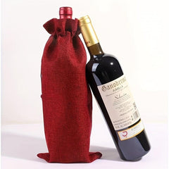 Holiday Wine Gift Bag Bundle with Candy and Jewelry Pouch