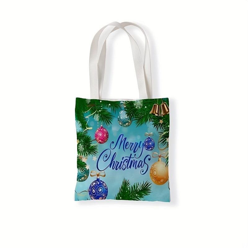 Christmas Print Single Shoulder Shopping Bag Advertising Promotion Bag