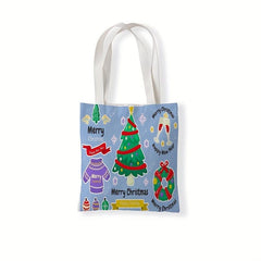 Christmas Print Single Shoulder Shopping Bag Advertising Promotion Bag
