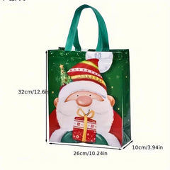 Christmas Old Man Snowman Elk Non-woven Fabric Gift Bag Tote Bag
