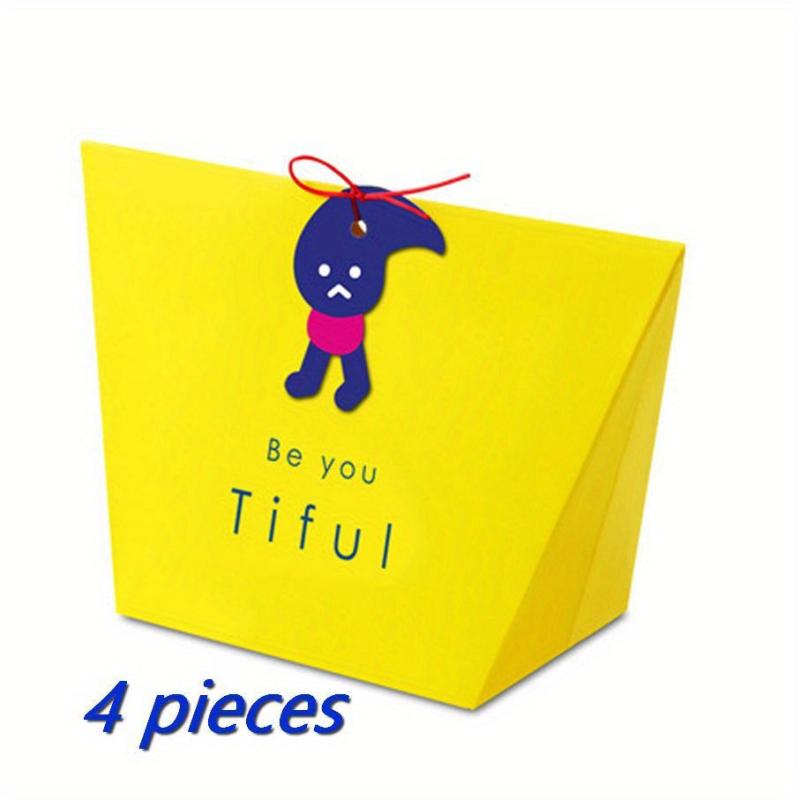 4pcs Bakery Cookies Gift Bag Snack Egg Tart Packaging Handbag Box