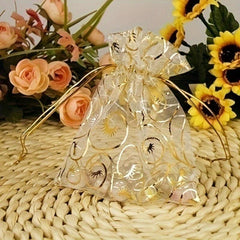 10pcs Organza Drawstring Bags for Jewelry and Cosmetics
