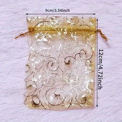 10pcs Organza Drawstring Bags for Jewelry and Cosmetics