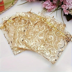 10pcs Organza Drawstring Bags for Jewelry and Cosmetics