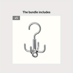 Multifunctional Rotating Clothes Hook Punch 4 Claw Rotation Coat Hanger