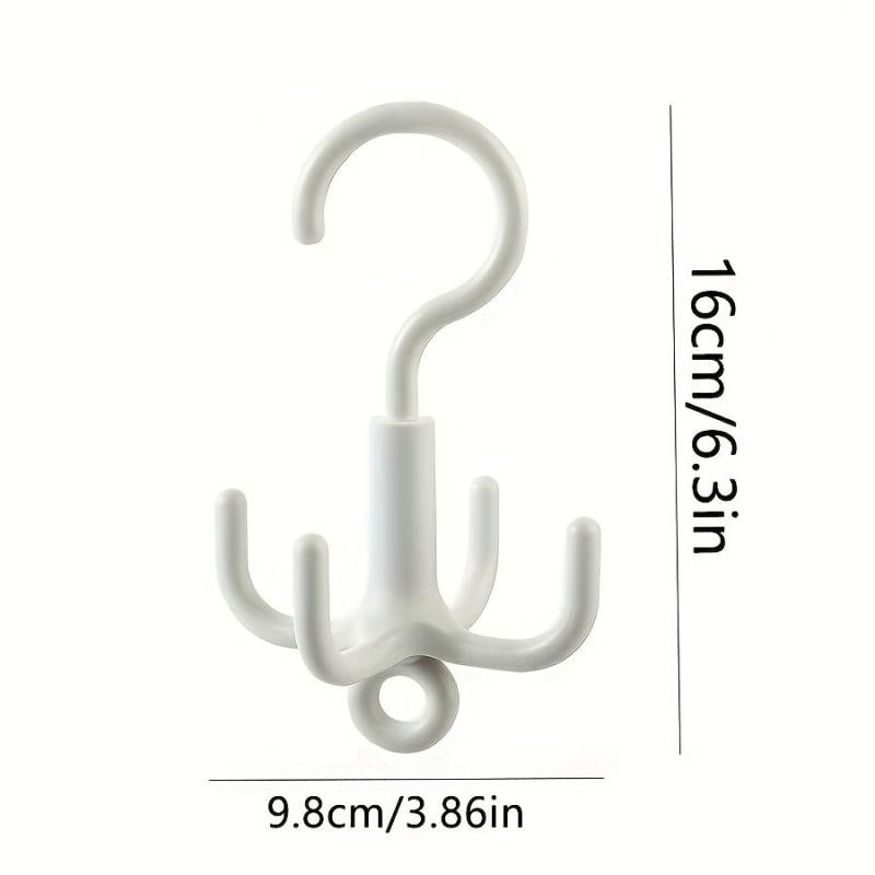 Multifunctional Rotating Clothes Hook Punch 4 Claw Rotation Coat Hanger