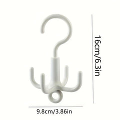 Multifunctional Rotating Clothes Hook Punch 4 Claw Rotation Coat Hanger