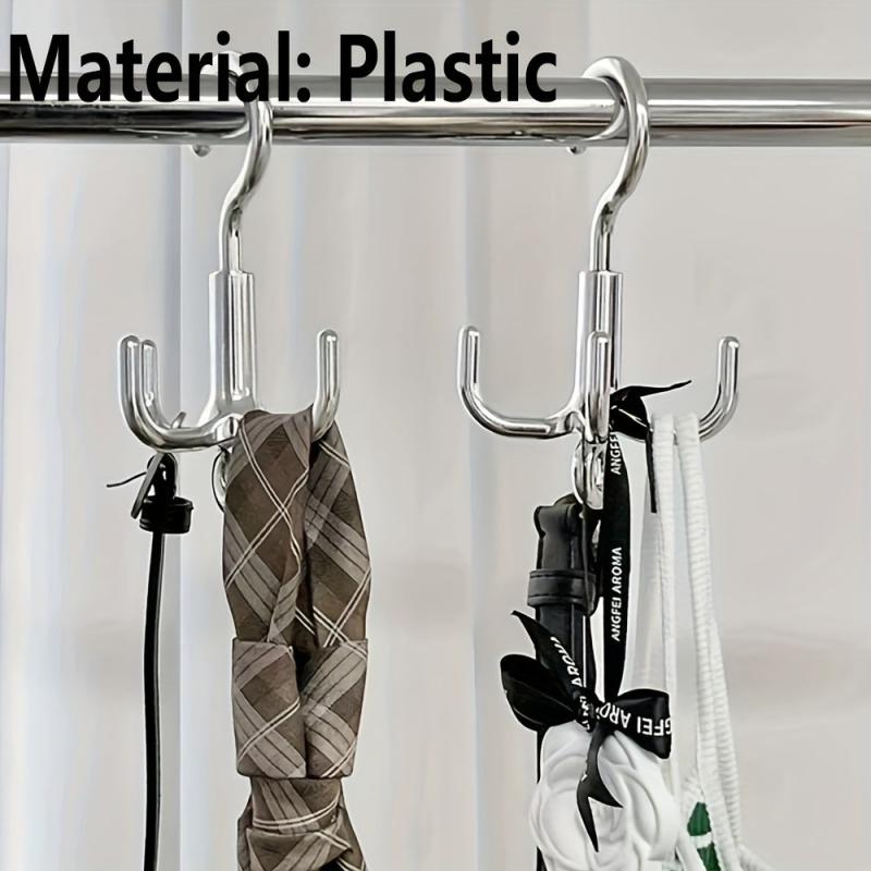 Multifunctional Rotating Clothes Hook Punch 4 Claw Rotation Coat Hanger