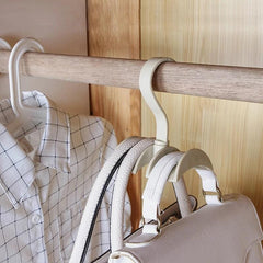 Rotatable Closet Bag Rack Clothes Hook Organizer