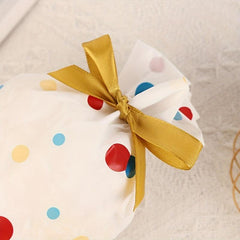 5pcs Polka Dot Thank You Drawstring Packaging Bag