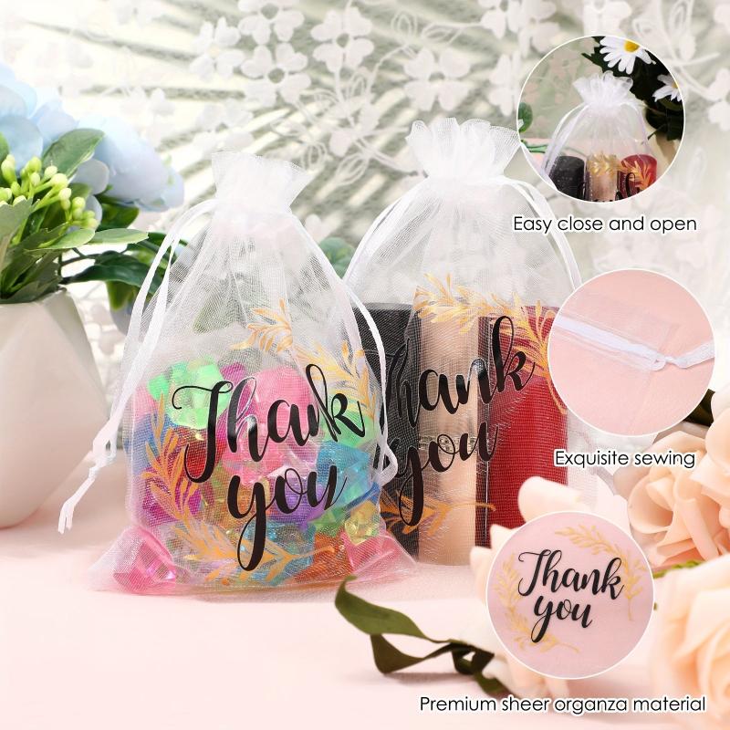 200pcs Sheer Organza Small Transparent Favor Bags Wedding Favor Bags