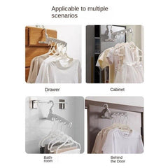 Foldable Travel Hanger Rack 5 Holes Sturdy Plastic Hanger