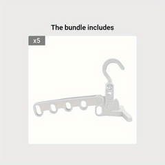 Foldable Travel Hanger Rack 5 Holes Sturdy Plastic Hanger