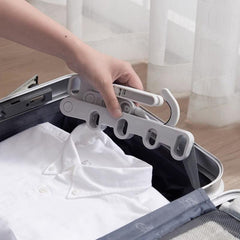 Foldable Travel Hanger Rack 5 Holes Sturdy Plastic Hanger