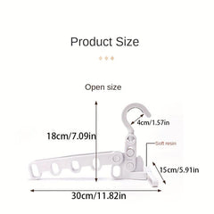Foldable Travel Hanger Rack 5 Holes Sturdy Plastic Hanger