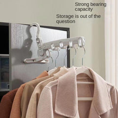 Foldable Travel Hanger Rack 5 Holes Sturdy Plastic Hanger