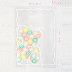 10pcs Small Fresh Tulip Gypsophila Dessert Tote Bag Packing Bag