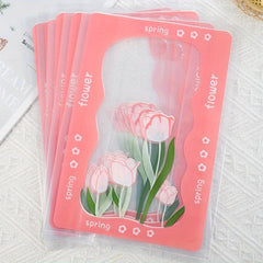 10pcs Small Fresh Tulip Gypsophila Dessert Tote Bag Packing Bag