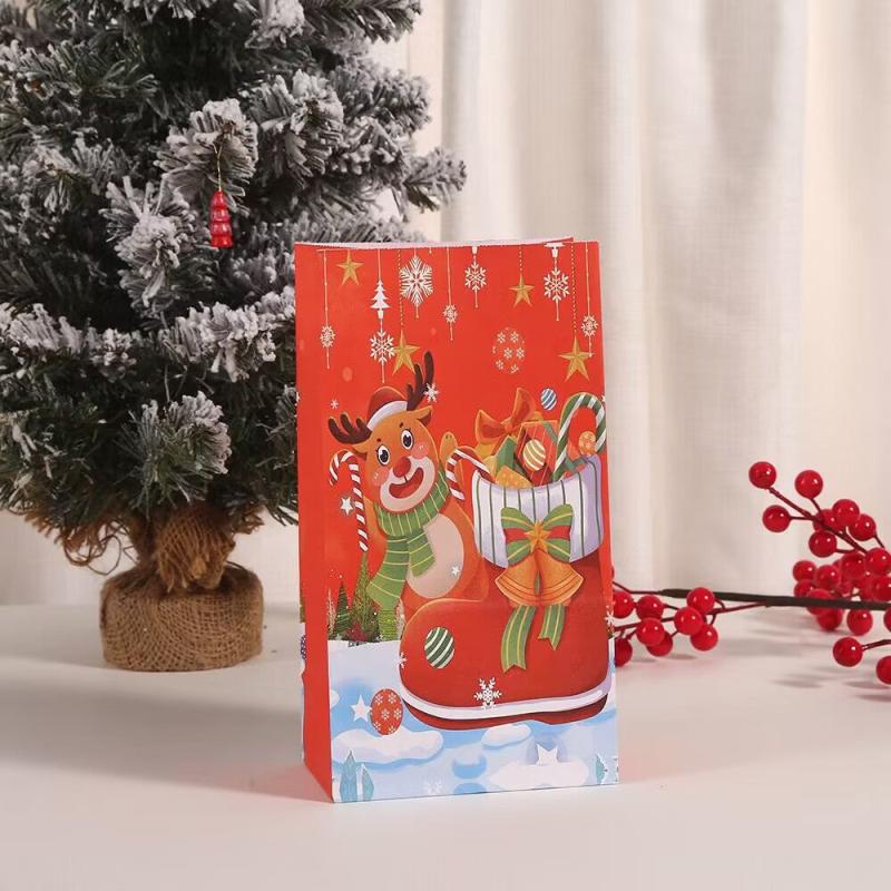 4pcs Christmas Party Favor Bags Holiday Candy Bags
