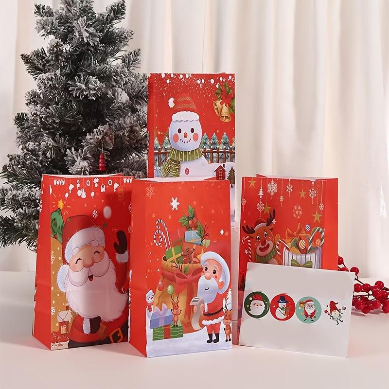 4pcs Christmas Party Favor Bags Holiday Candy Bags