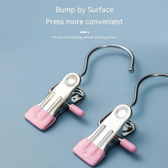 1pc Single Hook Clothes Clip Metal Clip No Trace Hat Clip Pants Clip