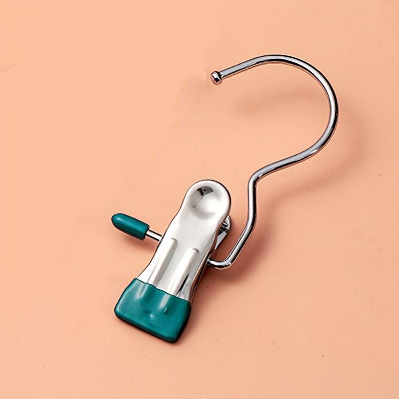 1pc Single Hook Clothes Clip Metal Clip No Trace Hat Clip Pants Clip