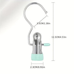 1pc Single Hook Clothes Clip Metal Clip No Trace Hat Clip Pants Clip