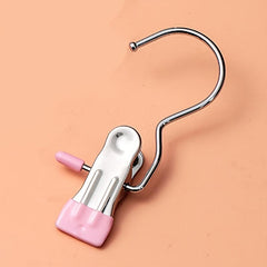 1pc Single Hook Clothes Clip Metal Clip No Trace Hat Clip Pants Clip