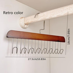 Vintage Tie Strap Hook Storage Rack 8 Hooks