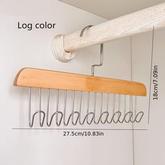 Vintage Tie Strap Hook Storage Rack 8 Hooks