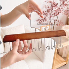 Vintage Tie Strap Hook Storage Rack 8 Hooks