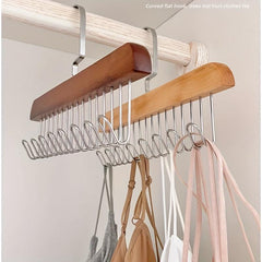 Vintage Tie Strap Hook Storage Rack 8 Hooks
