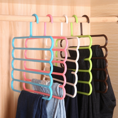 5 Layer Non-slip Clothes Hangers Pant Storage Rack Scarf Tie Holder