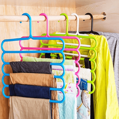 5 Layer Non-slip Clothes Hangers Pant Storage Rack Scarf Tie Holder