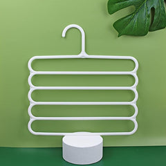 5 Layer Non-slip Clothes Hangers Pant Storage Rack Scarf Tie Holder