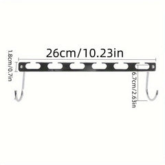 2pcs Metal Hangers with Magic Hook 6 Hole Clothing Wardrobe Organiz