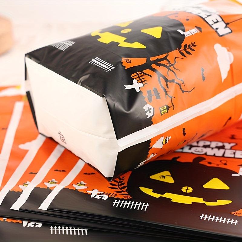 5pcs Halloween Drawstring Pocket Ribbon Candy Biscuit Packaging Bag