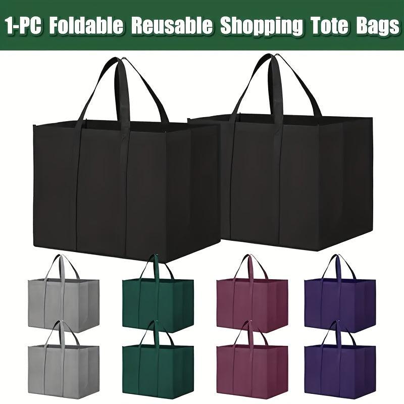 Large Reusable Grocery Shopping Bags Bulk Eco Tote Bags with Long Handle