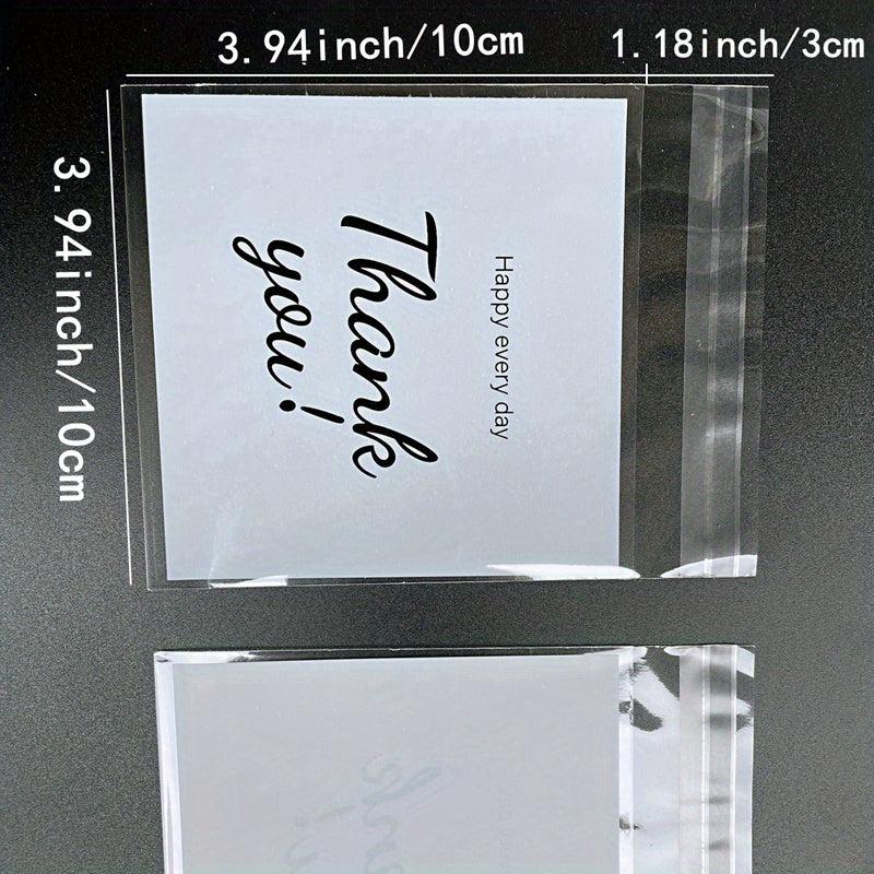 100pcs Thank You Print Opp Ziplock Bag Gift Candy Packaging 13x10cm