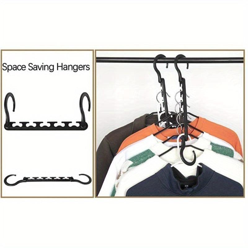 Wardrobe Foldable Magic Hanger Five Hole Hook Rotating Storage ABS Plastic