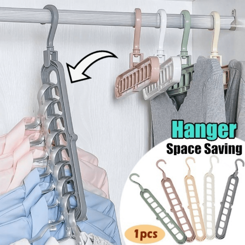 Folding Magic Hanger 9 Hole Space Saving